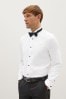 White Occasion Wing Collar Double Cuff Cotton Shirt