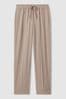 Reiss Mink Hailey Tapered Pull On Trousers