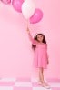 Pink Shirred Mesh Dress (3-16yrs)