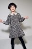 Black/Ecru Cream Floral Embroidered Collar Dress (3-16yrs)