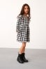 Black/White Check Relaxed Dress (3-16yrs)