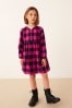 Pink/Black Check Relaxed Dress (3-16yrs)