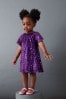 Violett - Partykleid mit Engelsärmeln aus Pailletten (3 Monate bis 10 Jahre)