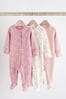 Rosa - Baby-Schlafanzüge aus Baumwolle im 3er-Pack (0-2yrs)