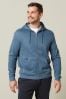 Blue Zip Through Hoodie, Zip Through