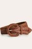 Boden Brown Woven Leather Belt