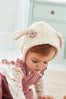 Ecru Bunny Bonnet Baby Hat (0mths-2yrs)