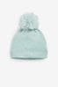 Blue Knitted Baby Star Pom Hat (0mths-2yrs)