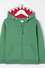 FatFace Green Dinosaur Zip Through Hoodie