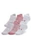 Under Armour Pink Under Armour Essential No Show Socks 6 Pack
