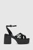 Schuh Sloane Schuhe mit Riemen und Plateauabsatz, Schwarz