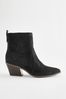 Black Forever Comfort® Cowboy/Western Ankle Boots