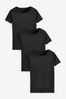 Black Short Sleeve Vest 3 Pack (1.5-16yrs)