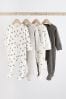 Monochrom - 4er Pack Langärmlige Baby-Schlafanzüge mit Print (0-2yrs)