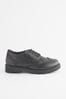 Black Wide Fit (G) School Leather Chunky Lace-Up Brogues, Wide Fit (G)