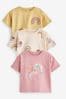 Lilac Purple Character Long Sleeve Cotton T-Shirts 3 Pack (3mths-7yrs)