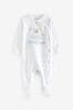 White/Blue Bear Family Sleepsuit 1 Pack (0-2yrs)