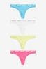 Bright Colours Thong Cotton Rich Logo Knickers 4 Pack