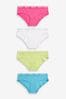 Bright Colours Short Cotton Rich Logo Knickers 4 Pack, Short