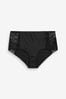 Black Short Modal & Lace Knickers 3 Pack