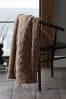 Natural Mila Cosy Textured Faux Fur Throw