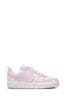 Nike White/Pink Youth Court Borough Low Recraft Trainers