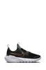 Nike Black/Gold Flex Runner Youth Trainers