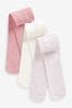 Pink/Neutral - Unifarbene Baby-Strumpfhosen im 3er-Pack (0 Monate bis 2 Jahre)
