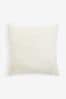 Ivory Soft To Touch Plush 50 x 50 Faux Fur Cushion, 50 x 50