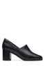 Clarks Black Leather Freva55 Lily Shoes