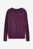 Violett - Kuscheliger, langärmeliger Pullover mit Rundhalsausschnitt, Regular