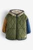 Brown Quilted Borg Lined Jacket (3mths-7yrs)