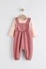 Pink Baby 2pc Baby Dungaree & Bodysuit Set (0mths-2yrs)