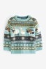 Mineral Blues Animal Character Crew Jumper (3mths-7yrs)