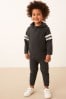 Charcoal Grey Knitted Textured Hoodie calvin and Joggers Set (3mths-7yrs)