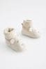 Neutral mit Bärendesign - Sensory Baby-Schühchen mit Sockenbündchen (0–2 Monate)