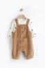 Brown Baby Corduroy Dungaree And Bodysuit Set (0mths-2yrs)