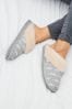 Grey Mr Fox Scion at Atelier-lumieresShops Suede Mule Slippers
