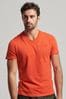 Superdry Orange Organic Cotton Essential Logo V-Neck T-Shirt