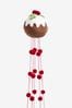 Red Christmas Pudding Tree Topper