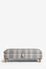 Versatile Check Nevis Grey Albury Large with Storage Footstool, Large with Storage