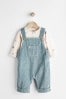 Petrolblau - Baby Set mit Cord-Latzhose und Body (0 Monate bis 2 Jahre)