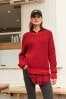 Red Checked Shirt Layer Jumper