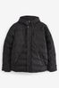 Black Shower Resistant Quilted Utiility Jacket