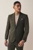 Green Regular Fit Two Button Suit Jacket