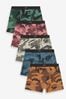 Camouflage Print Soft Waistband Trunks 5 Pack (2-16yrs)