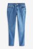 Mittelblau - Skinny-Jeans mit niedrigem Bund