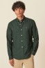 Forest Green Regular Fit Long Sleeve Oxford Suttung Shirt, Regular Fit