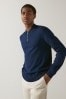 Marineblau - Strick-Poloshirt in Regular Fit mit Reißverschluss