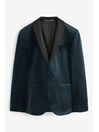 Dunkles Marineblau - Schmale Passform - Velvet Blazer, Slim Fit